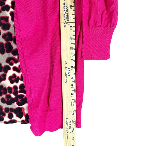 Marisota NWT Women’s Hot Pink Cardigan Leopard Tank Set US 8 10 Office Career - Picture 12 of 13